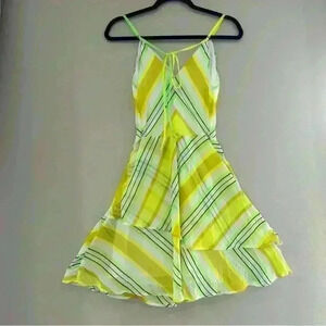 Christopher John Rogers Target Womens Size 0 Yellow Striped Flowy Bright Dress